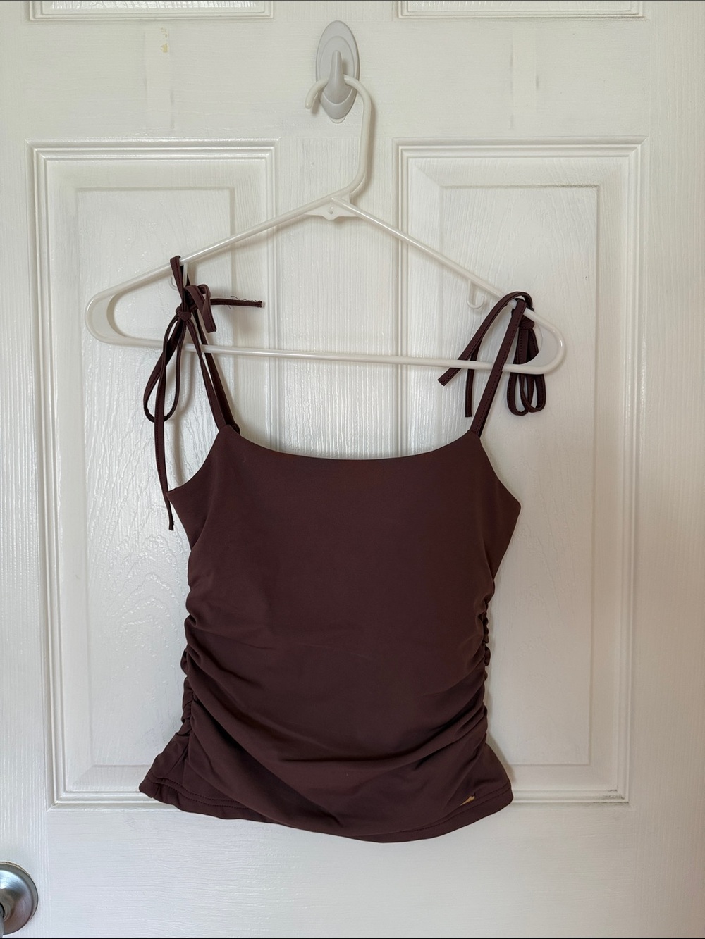 Tie-Shoulder Ruched Women's Tank Top